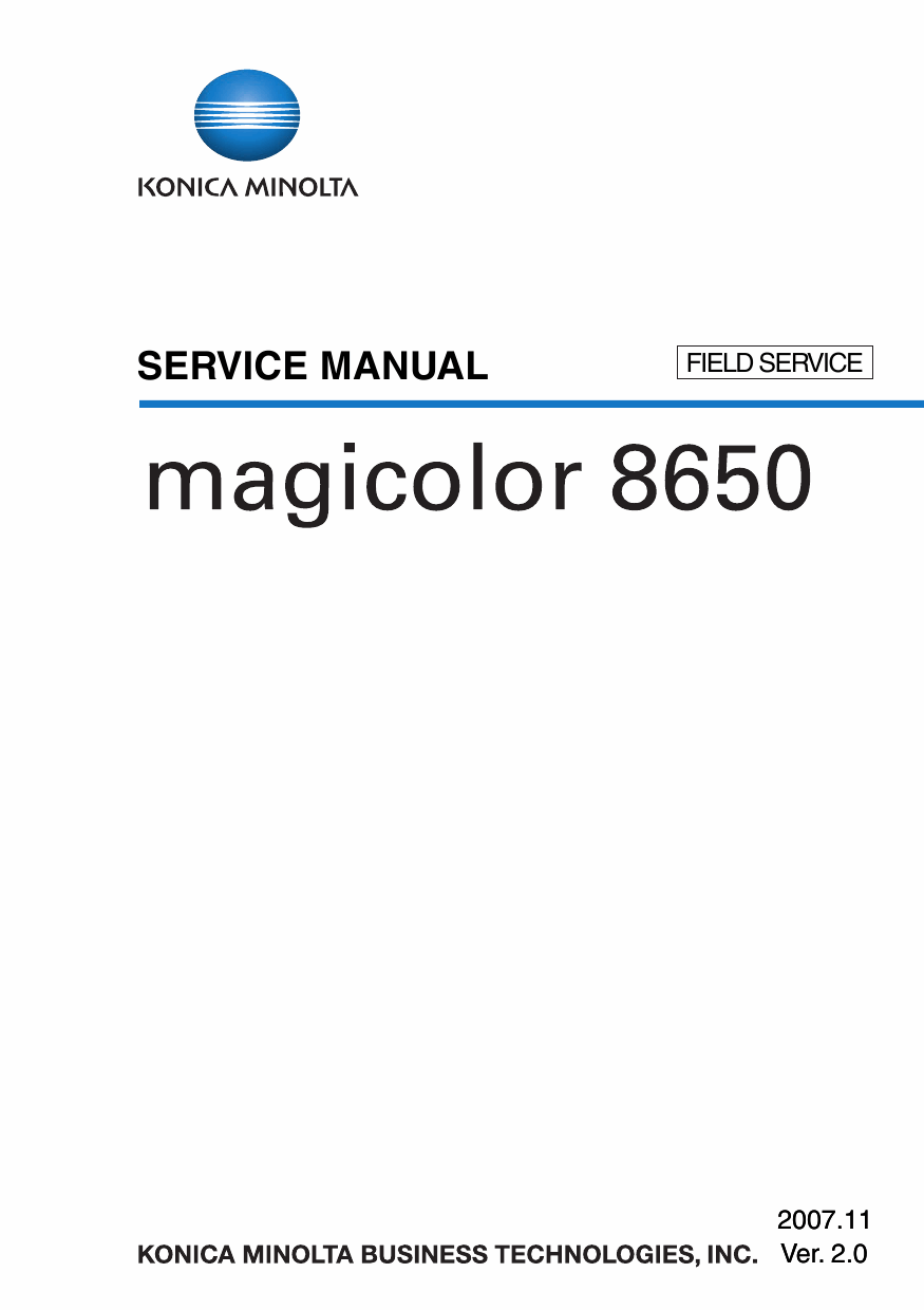 Konica-Minolta magicolor 8650 FIELD-SERVICE Service Manual-1